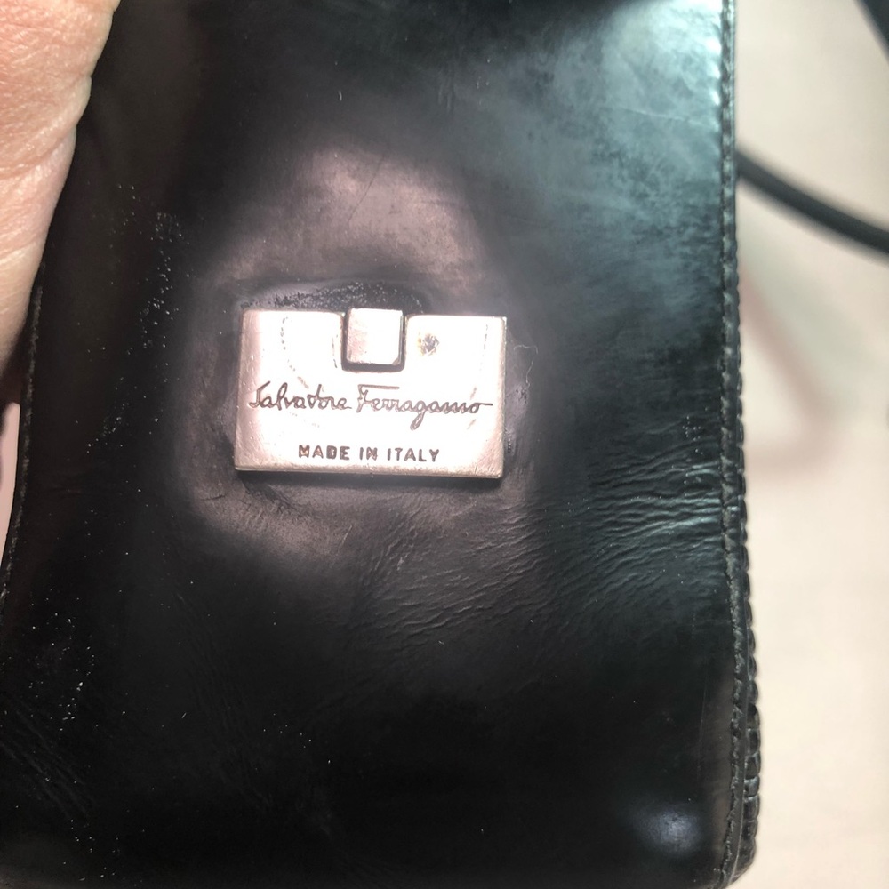 Salvatore Ferragamo Black Leather Purse - Picture 2 of 8